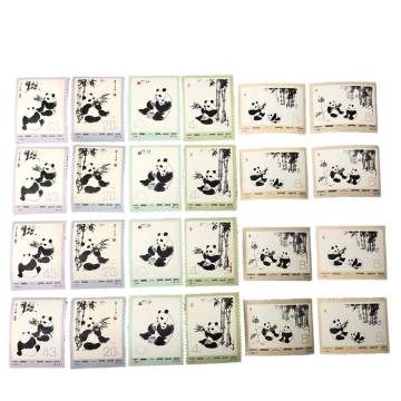 中国切手 パンダ切手 オオパンダ 6種完品 1973年 中国人民郵政 57 58 59 60 61 62 4セット