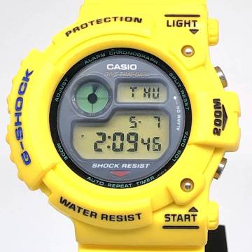 ジャンク 稼働品 G-SHOCK DW-6300-9 FROGMAN 初代フロッグマン イエロー 国内モデル 潜水蛙刻印 豆球 1994年7月発売 【ITPXGFFSQWG4】