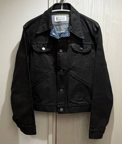 [ほぼデッド] MARTIN MARGIELA 010 アーティザナル ペンキデニムジャケット　初期 本人期 コーティング wrangler マルジェラ dior homme 黒