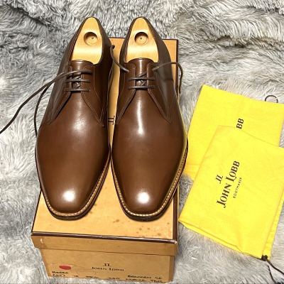 ジョンロブJOHN LOBBのペリエ、7E、未使用品、茶箱時代、希少品