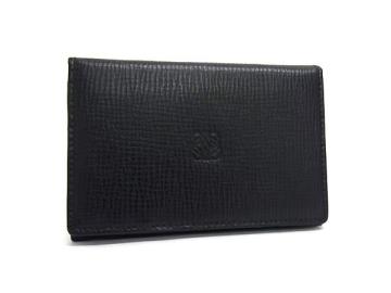1円 ■極美品■ LOEWE ロエベ アナグラム レザー カードケース カード入れ 名刺入れ パスケース メンズ レディース ブラック系 FX4999