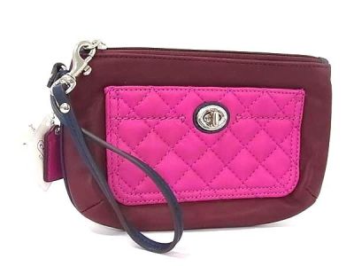 1円 ■新品■未使用■ COACH コーチ レザー マルチポーチ マルチケース 小物入れ レディース ブラウン系&times;ピンク系 BT4785