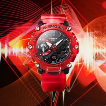 Gショック 透明レッドスケルトン新品1円 【カーボンコアガード構造】3Dインダイアル 20気圧防水 カシオ 腕時計 G-SHOCK メンズ