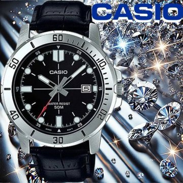 新品1円 逆輸入カシオ 最新作 精悍メタリックブラック＆シルバー 50m防水 腕時計 新品 CASIO メンズ 日本未発売 激レア日本未発売