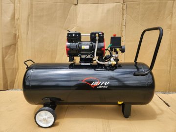 １００Ｌ　ハイスピードモーター搭載　超静音 横型オイルレスコンプレッサー　100Ｖ　３ヵ月保証付