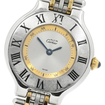 カルティエ CARTIER W10075F4 マスト21 ヴァンティアン クォーツ レディース 内箱・保証書付き_958747