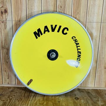 【希少】MAVIC CHALLENGER DISC ディスクホイール リア チューブラー ピスト トラック TT エアロホイール イエロー