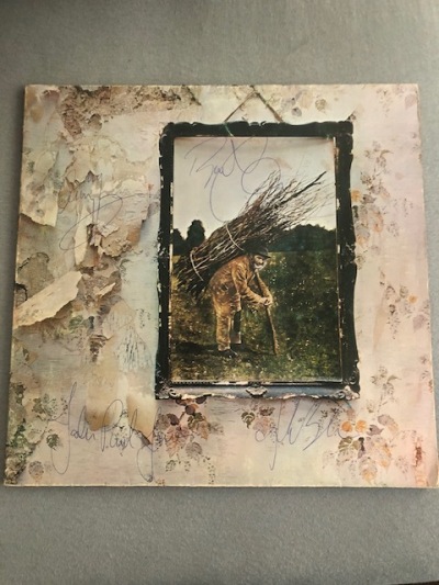 レッド・ツェッペリン 直筆サイン入り 12インチレコード Led Zeppelin