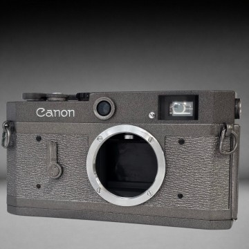 【美品・整備済み】 CANON キャノン P ガンメタリック ガンメタブラック レンジファインダー ポピュレール ボディ Lマウント #22181
