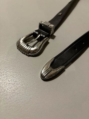 TORY LEATHER トリーレザー　3ピースシルバーバックルベルト　ウエスタンベルト　レザー　ブライドルレザー　革