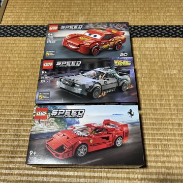 新品未開封 LEGO SPEEDCHANPIONS カーズ ライトニング マックィーン　 デロリアン　 フェラーリF40 3種類セット