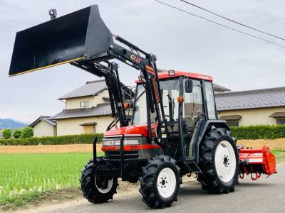 三菱 トラクター MT460 46馬力 820時間 4WD パワステ 自動水平 クリープ クイックターン ハヤブサ フロントローダー 外部油圧取り出し口