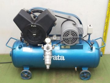 (1円スタート！) iwat 岩田塗装 レシプロ コンプレッサー SP-22P 三相200V タンク容量80L 動作良好 A5891