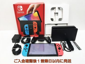 【1円】任天堂 有機ELモデル Nintendo Switch 本体 セット ネオンブルー/ネオンレッド 初期化/動作確認済 スイッチ L04-039yk/G4