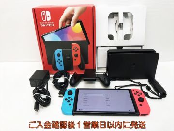 【1円】任天堂 有機ELモデル Nintendo Switch 本体 セット ネオンブルー/ネオンレッド 初期化/動作確認済 スイッチ L03-130yk/G4