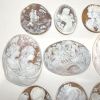 大判!!◯シェルカメオおまとめ231.1g◯m 約1155.51ct ルース 裸石 shell cameo ブローチ 貴婦人 彫刻 アンティーク 作家物 EB3/ED4 w4つ1