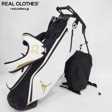 NIKE GOLF/ナイキ ゴルフ JORDAN スタンド式 6分割キャディバッグ ブラックｘホワイト 同梱&times;/160