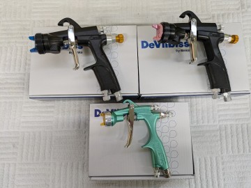 【新品未使用】デビルビス「LUNA3-ルナ3-」「DEMIⅡ&minus;デミ2-」重力式スプレーガン&times;3台セット