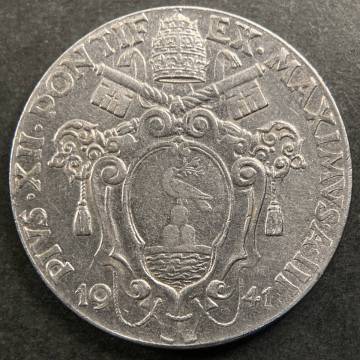１円スタート! ・バチカン 1941年50セント硬貨★ アンティークコイン