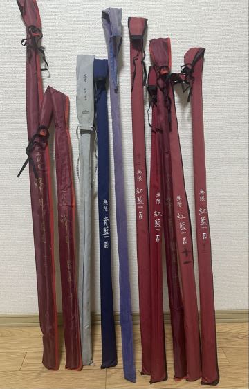 ヘラ竿10本まとめて 三代目峰月 ダイワ抱月 無限青藍 紅藍 飛兆など 10尺 11尺 12尺 13尺 14尺 15尺 16尺 釣竿 釣具 へら竿 お買い得品