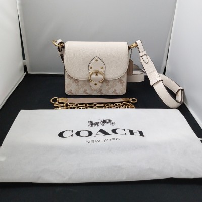 D COACH コーチ ショルダーバッグ ベージュ ホースアンドキャリッジ 3way B2122-4603