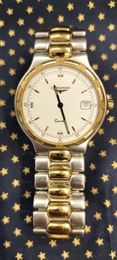 LONGINES ロンジン Conquest コンクエスト クォーツ 腕時計 メンズ 白文字盤