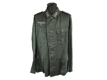 実物 WWII 独軍 M43 HBT夏季野戦服 工兵曹長 記章初付 大サイズ