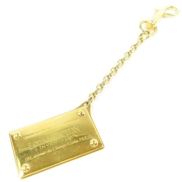 207864★1円スタート★LOUIS VUITTON ルイヴィトン 美品 ポルト クレ アバントゥール ロゴ バッグチャーム キーホルダー メタル ゴールド