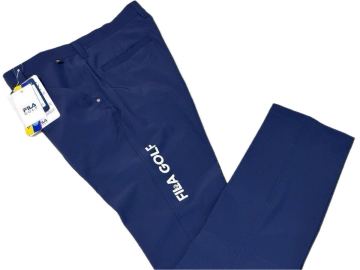 新品◆フィラ ゴルフ FILA GOLF サイドロゴ マルチポケット 吸汗速乾 ストレッチ テーパードパンツ/春夏/ネイビー/w86