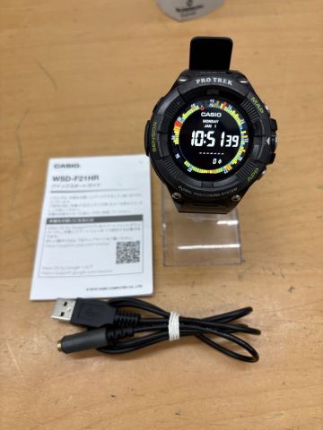 【f608】稼働 CASIO カシオ PRO TREK Smart Watch WSD-F21HR プロトレック スマートウォッチ GPS 心拍 Heart Rate Monitor 充電式 付属品