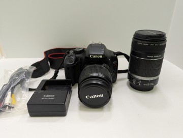 【1円スタート】canon EOS kiss x4 / EF-S 18-55mm 3.5-5.6 IS / EF-S 55-250ｍｍ 4-5.6　現状渡し