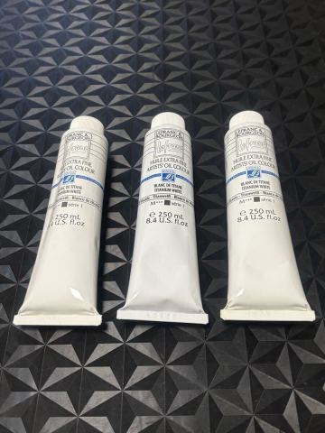 Lefranc & Bourgeois（ルフラン・ブルジョワ）油絵具 250ml 白色 Titanium Whit 未使用品 3本セット