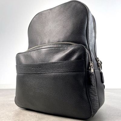 定価12万/入手困難◎ COACH コーチ HAMILTON ハミルトン ペブルドレザー　バッグパック リュック ビジネスバッグ ロゴ　A4 PC メンズ　
