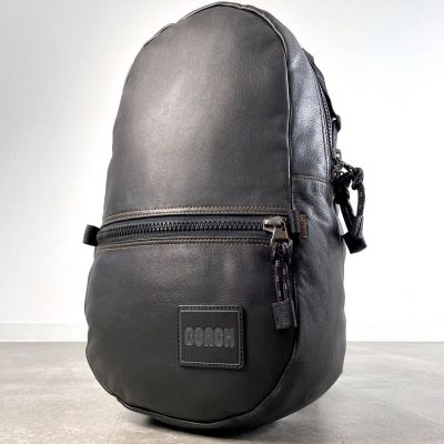 現行モデル/入手困難/美品◎ COACH コーチ ペイサー　バッグパック リュック ビジネスバッグ ロゴ　A4ブラック　レザー　メンズ