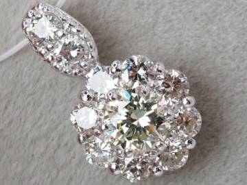 【9858D】Pt900 天然ダイヤモンド 1.10ct/2.3g ペンダントトップ