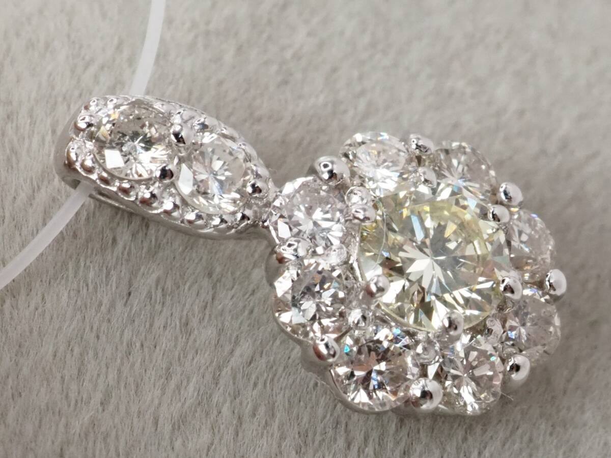  【9858D】Pt900 天然ダイヤモンド 1.10ct/2.3g ペンダントトップ