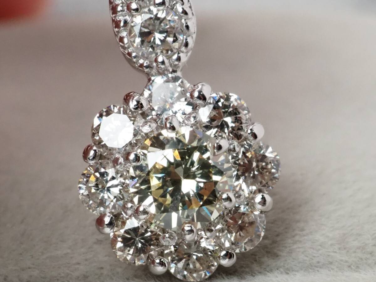  【9858D】Pt900 天然ダイヤモンド 1.10ct/2.3g ペンダントトップ