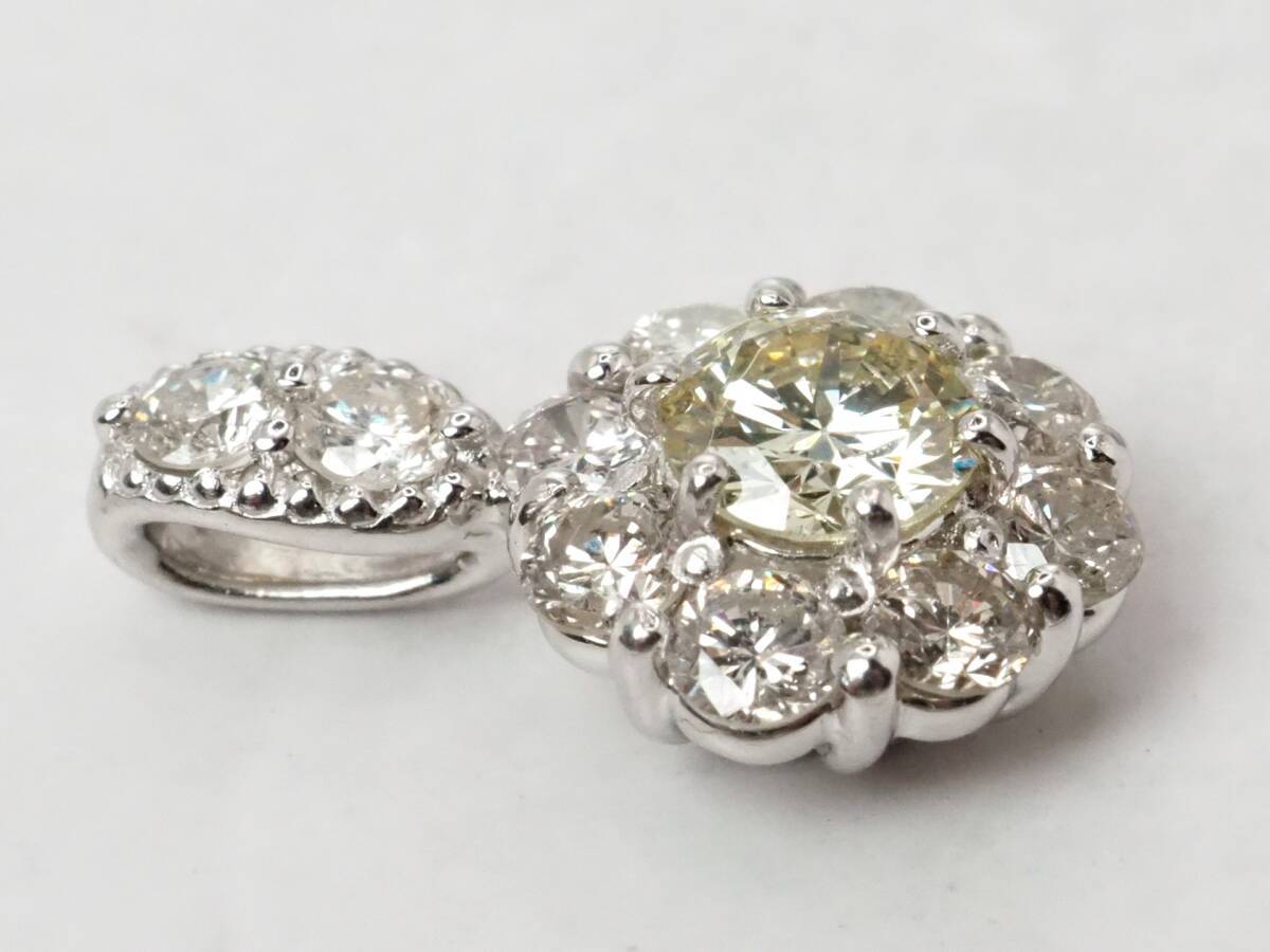  【9858D】Pt900 天然ダイヤモンド 1.10ct/2.3g ペンダントトップ