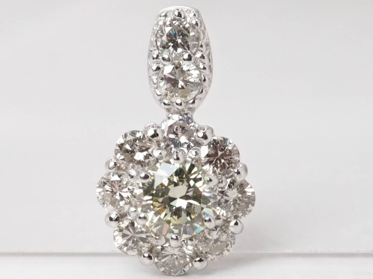  【9858D】Pt900 天然ダイヤモンド 1.10ct/2.3g ペンダントトップ