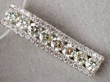 【9894E】K18WG 天然ダイヤモンド 1.00ct/2.18g ペンダントトップ