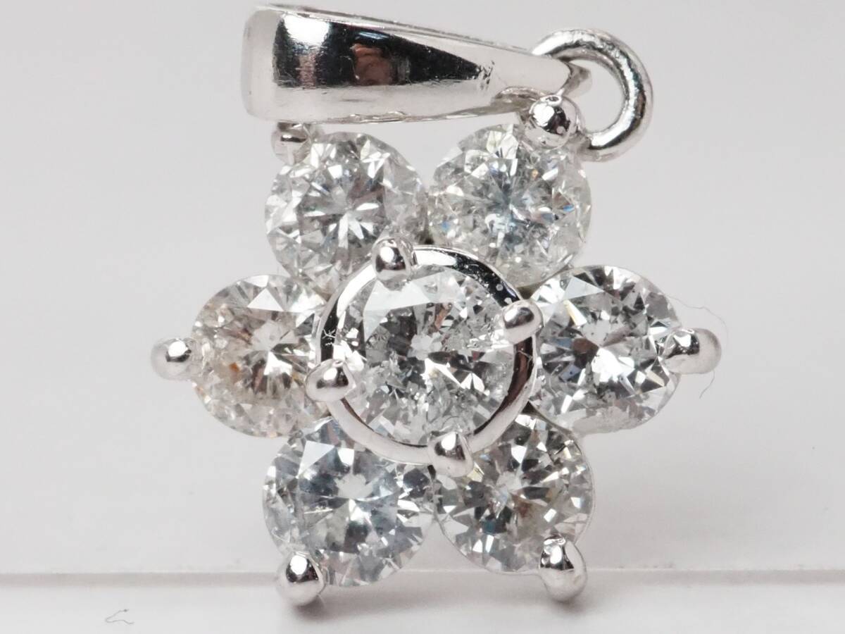  【9867D】Pt900 天然ダイヤモンド 1.01ct/1.89g ペンダントトップ
