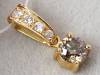 【9926E】K18 天然ダイヤモンド 0.583ct/0.10ct/1.4g ペンダントトップ