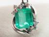 【9824M】Pt100 天然エメラルド 天然ダイヤモンド 1.00ct/0.10ct/1.45g ペンダントトップ