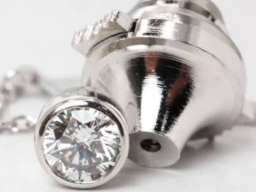 【9893E】Pt900 天然ダイヤモンド 0.34ct/3.95g ネクタイピン