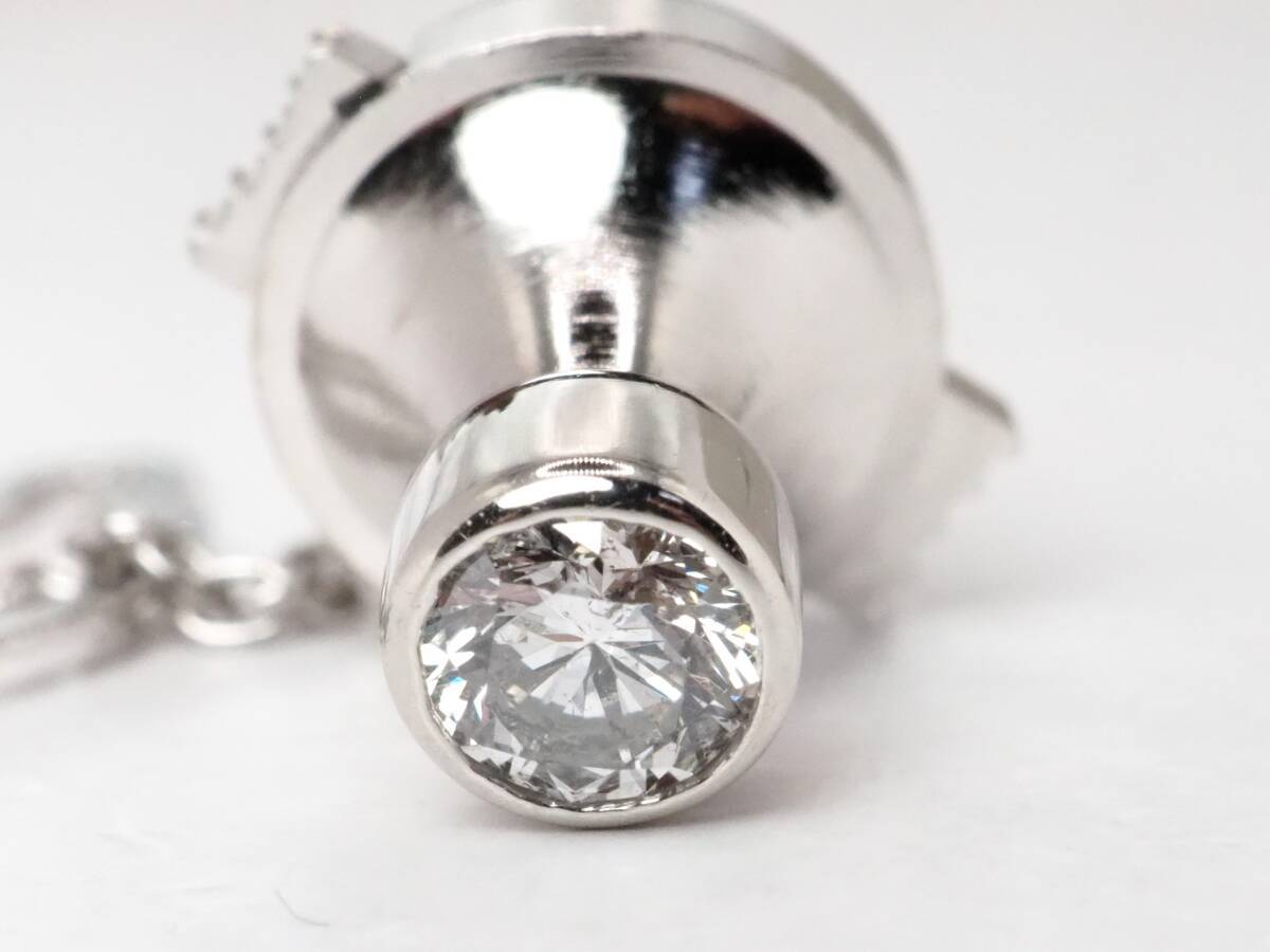  【9893E】Pt900 天然ダイヤモンド 0.34ct/3.95g ネクタイピン