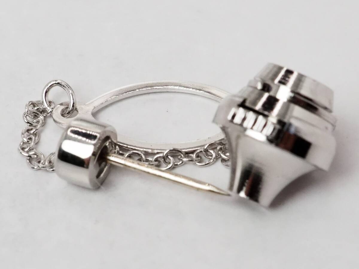  【9893E】Pt900 天然ダイヤモンド 0.34ct/3.95g ネクタイピン