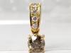 【9926E】K18 天然ダイヤモンド 0.583ct/0.10ct/1.4g ペンダントトップ