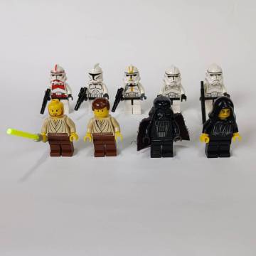【欠品あり】LEGO レゴ スターウォーズ ミニフィグ 9体セット クワイガンジン・ダースベイダー・パルパティーン・クローントルーパー