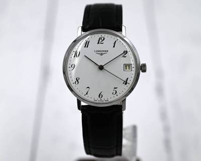 ☆ 美品 LONGINES ロンジン ラウンド 純白アラビックダイアル Cal.6952 手巻き ゼロハック機能搭載モデル Vintage Longines！