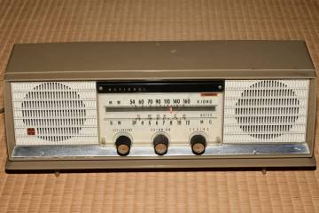 動作品 National ナショナル 昭和レトロ 真空管 ラジオ E-330 5球 スーパー 中古 確認済み ( パナソニック 松下電器 レトロ インテリア